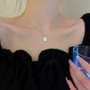 Pearl Necklace For Women Highend Light Luxury Heart Pendant Alloy Electroplating Design