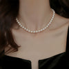 Pearl Necklace For Women Light Luxury Purely Handmade Shijia Pearl Choker Collarbone Chain