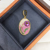 Pearl Necklace Freshwater Pearl Copper Universal Buckle Baroque Purple Painted Natural Style Flat Round Rose Buns Round