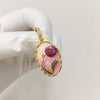 Pearl Necklace Freshwater Pearl Copper Universal Buckle Baroque Purple Painted Natural Style Flat Round Rose Buns Round