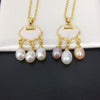Pearl Necklace Freshwater Pearl Longevity Lock Pendant Natural Sea Style Rice Type And Water Drop Shape Copper Accessories