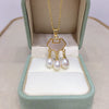 Pearl Necklace Freshwater Pearl Longevity Lock Pendant Natural Sea Style Rice Type And Water Drop Shape Copper Accessories