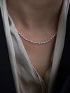 Pearl Necklace Freshwater Pearls Copper Rice Shape Droplet Shape Light Luxury Niche Cold Style Women's