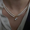 Pearl Necklace Freshwater Pearls Copper Rice Shape Droplet Shape Light Luxury Niche Cold Style Women's