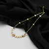 Pearl Necklace Geometric Pattern Bamboo Chain Elegant For Women