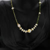 Pearl Necklace Geometric Pattern Bamboo Chain Elegant For Women
