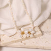 Pearl Necklace Handmade Natural Simple Geometric Light Luxury Women's Jewelry