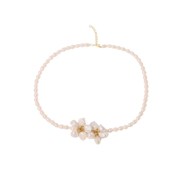 Pearl Necklace Handmade Natural Simple Geometric Light Luxury Women's Jewelry
