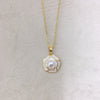 Pearl Necklace Natural Freshwater Pearl Minimalist Flat Round And Bun Round Shape Copper Accessory