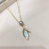 Pearl Necklace Pendant Jewelry Natural Freshwater Pearl Tassel Leaf Design Copper Accessories