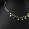 Pearl Necklace Retro Geometric Style Electroplated Woven Lace Tassel For Women