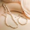 Pearl Necklace Stainless Steel Geometric Baroque Style For Women