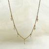 Pearl Necklace Stainless Steel 18K Gold Electroplated Tassel Pendant Necklace For Women