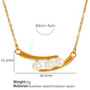 Pearl Necklace 316L Stainless Steel Electroplating Fashion Geometric Women's