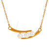 Pearl Necklace 316L Stainless Steel Electroplating Fashion Geometric Women's