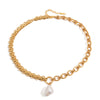 Pearl Necklace Titanium Steel Stainless Steel Geometric Women's Electroplating Jewelry