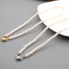 Pearl Necklace Women Simple Round Beaded Heartshaped Magnetic Clavicle Chain Alloy Glass Glaze Handmade Jewelry