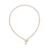 Pearl Necklace Women's Fashion Natural Simple Geometric Design Ot Buckle Clavicle Chain