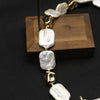 Pearl Necklace Women's Retro Geometric Style Beaded Clavicle Chain With Electroplating