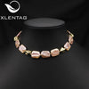 Pearl Necklace Women's Retro Geometric Style Beaded Clavicle Chain With Electroplating