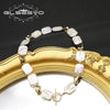 Pearl Necklace Women's Retro Geometric Style Beaded Clavicle Chain With Electroplating