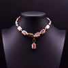 Pearl Necklace Women's Retro Geometric Style Beaded Clavicle Chain With Electroplating