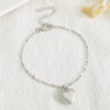 Pearl Pendant Bracelet Zinc Alloy Heart Shape Electroplated For Women