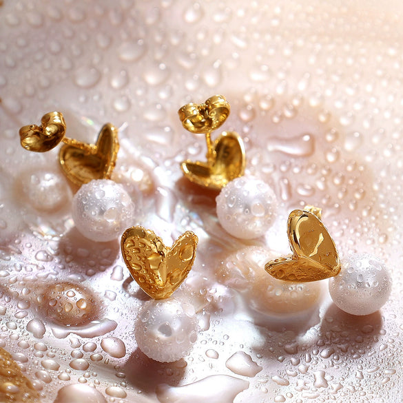 Pearl Pendant Earrings Women's Jewelry Fashion Design Electroplated