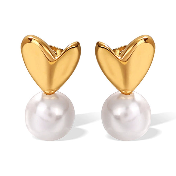 Pearl Pendant Earrings Women's Jewelry Fashion Design Electroplated