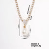 Pearl Pendant Jewelry Copper Geometric Electroplating For Women