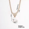 Pearl Pendant Jewelry Copper Geometric Electroplating For Women