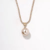 Pearl Pendant Jewelry Copper Geometric Electroplating For Women