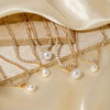 Pearl Pendant Jewelry Copper Geometric Electroplating For Women