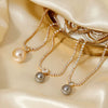 Pearl Pendant Jewelry Copper Geometric Electroplating For Women