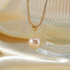Pearl Pendant Jewelry Copper Geometric Electroplating For Women
