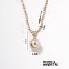 Pearl Pendant Jewelry Copper Geometric Electroplating For Women