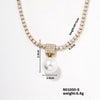 Pearl Pendant Jewelry Copper Geometric Electroplating For Women