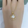 Pearl Pendant Jewelry Natural Freshwater Pearl Copper Minimalist Flat Round And Bun Round Shape Wreath Bird's Nest Design