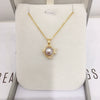 Pearl Pendant Jewelry Natural Freshwater Pearl Flat Round And Steamed Bread Round Shape Copper Accessories