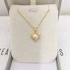 Pearl Pendant Jewelry Natural Freshwater Pearl Flat Round And Steamed Bread Round Shape Copper Accessories