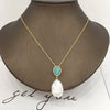 Pearl Pendant Jewelry Natural Freshwater Pearl Flat Round Bun Round Copper Minimalist Retro Style