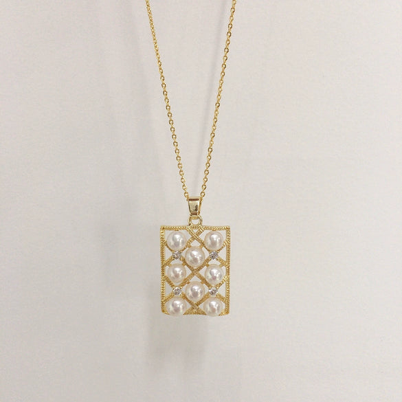 Pearl Pendant Jewelry Natural Freshwater Pearl Multibead Square Flat Round Bun Round Copper Minimalist