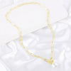 Pearl Pendant Necklace Alloy Material Plant Flowers Style Electroplating For Women
