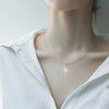 Pearl Pendant Necklace Four Leaf Clover Micro Inlaid Zircon Copper Plated Gold Jewelry