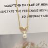 Pearl Pendant Necklace Natural Freshwater Pearl Korean Love Shape Copper Material Minimalist Style