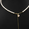 Pearl Pendant Necklace Women's Geometric Style Electroplated Clavicle Chain