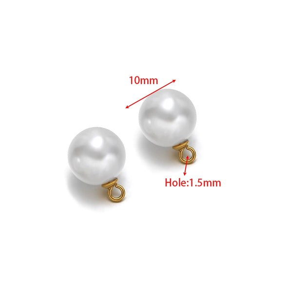 Pearl Pendant Stainless Steel Jewelry Electroplating Natural Style Accessories