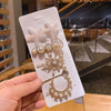Pearl Rhinestone Hairpin Electroplating Geometric Style Women's Word Clip