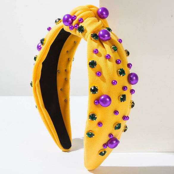 Pearl Rhinestone Hoop Handmade Women's Fashion Geometric Hair Hoop Headwear
