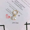 Pearl Rhinestone Metal Electroplated Pendant Crown Bow Earrings Necklace Accessories Handmade